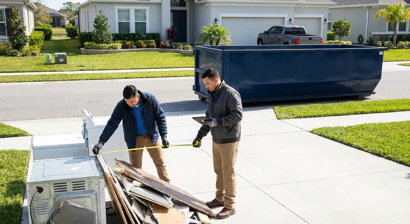 Concrete dumpster rental delivery truck in Lancaster, PA